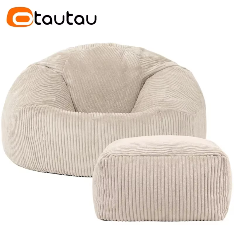 OTAUTAU velours côtelé pouf