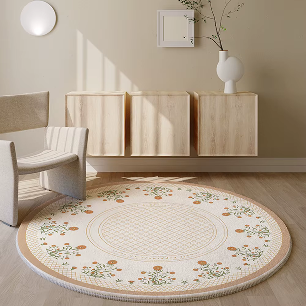 Tapis rond Lea pour chambre à coucher, salon