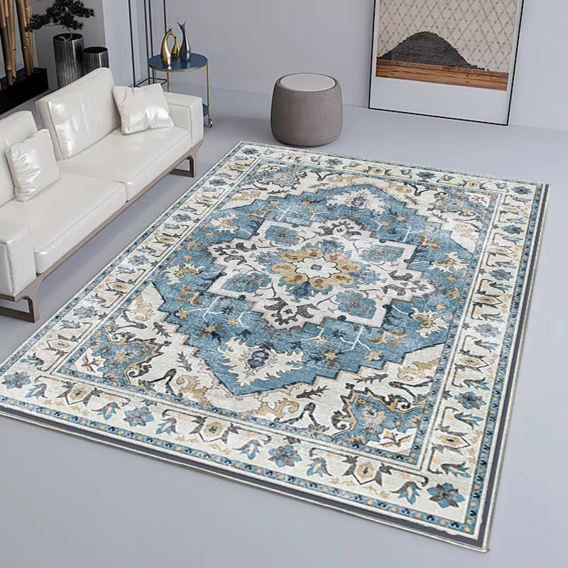 VIKAMA Tapis vintage de luxe léger de style américain