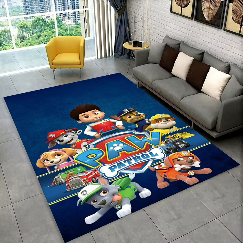 Tapis de dessin animé P-Patrol avec chien mignon pour salle de jeux