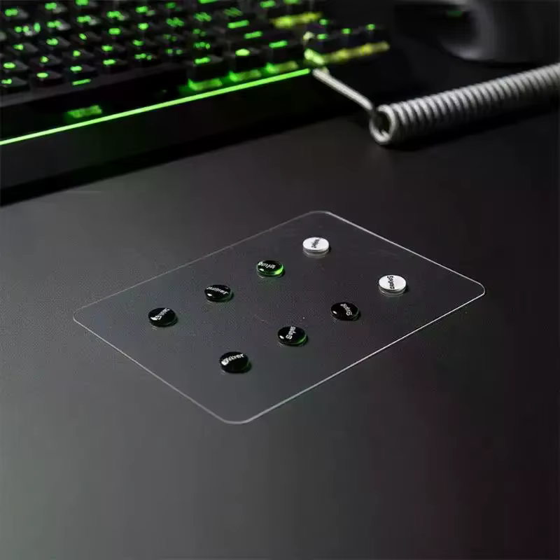 Patins de souris en verre, 1 paquet, points universels DIY, autocollants à faible friction pour une performance fluide de la souris, pour le jeu et le bureau