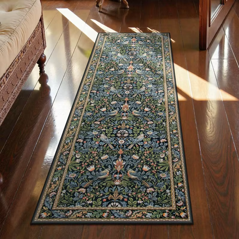 Tapis de couloir floral doux