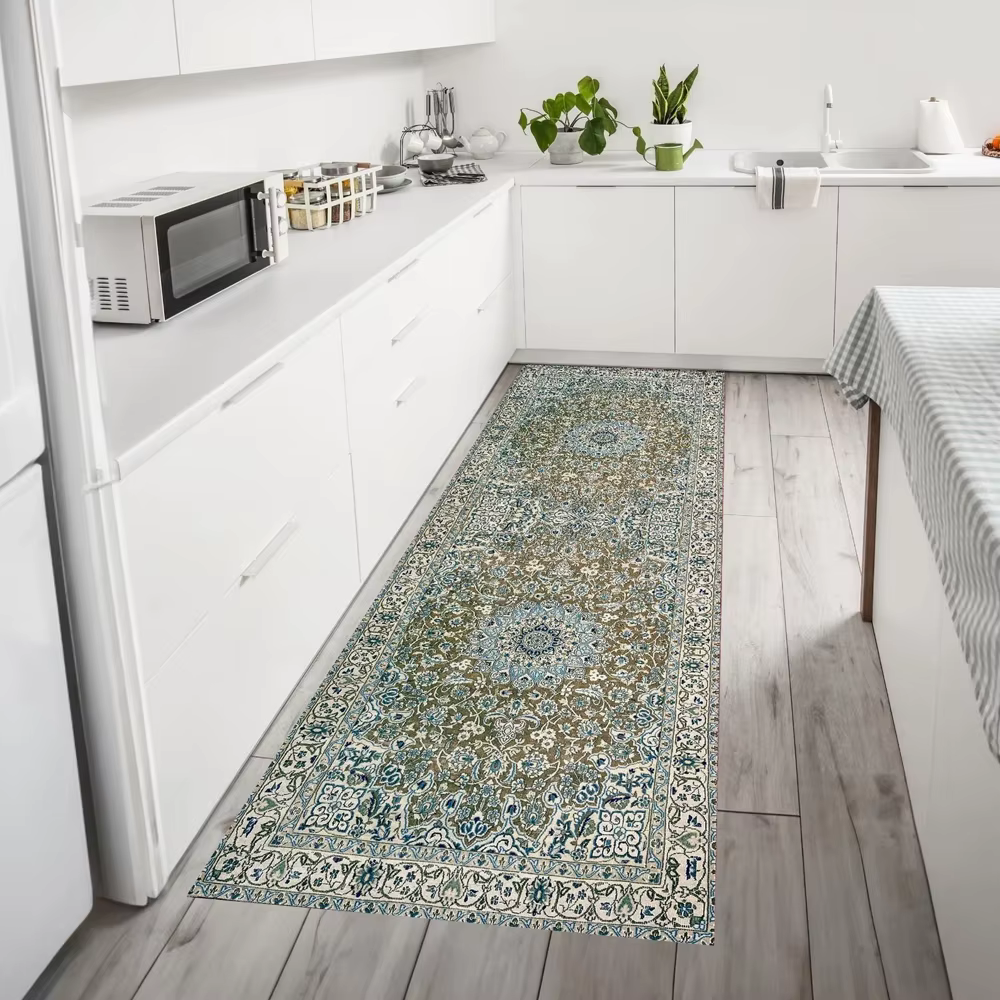 Tapis de cuisine à motif floral