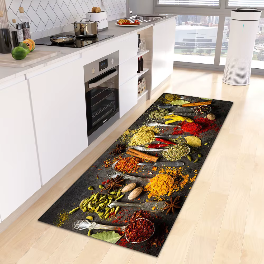 VIKAMA tapis imperméable scandinave antibactérien résistant aux taches épices imprimé Machine lavable