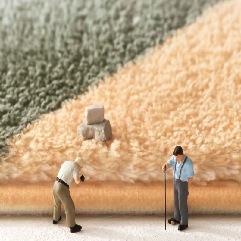 Tapis irrégulier de décoration de salon