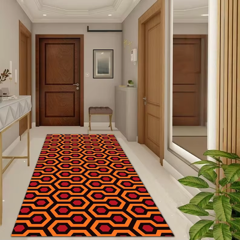 Le tapis brillant surlook hôtel couloir coureur film d'horreur décor