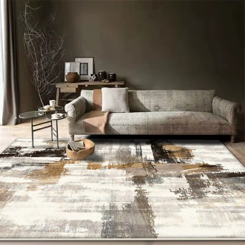 Tapis de tapis lavable moderne pour chambre en direct