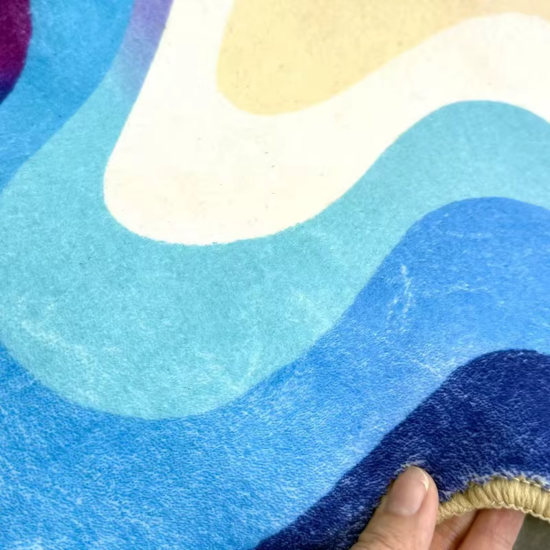 Tapis de décoration de chambre à coucher couleur Dopamine