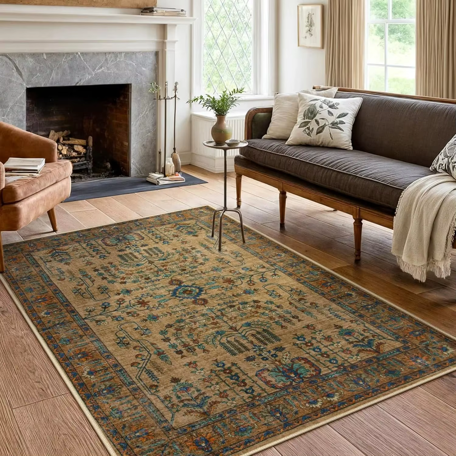 Tapis d'appoint vintage oriental persan