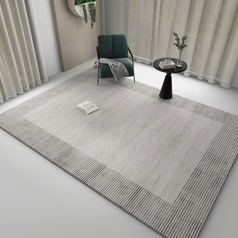 Tapis gris moderne pour salon