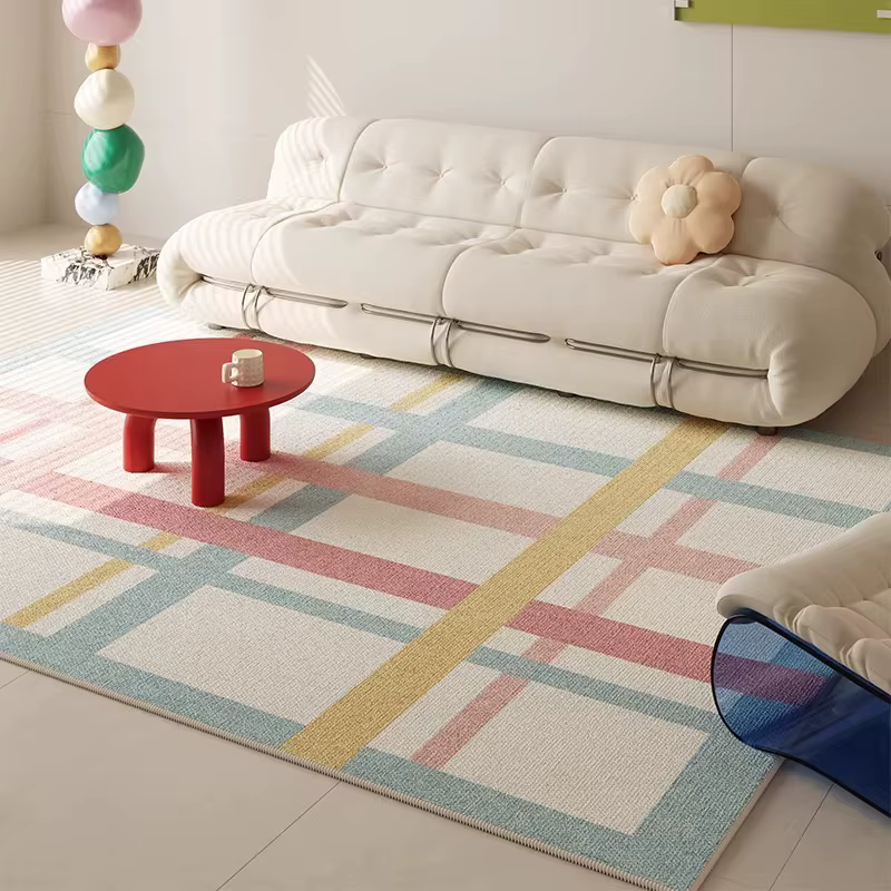 Tapis de sol coloré Dopamine pour salon