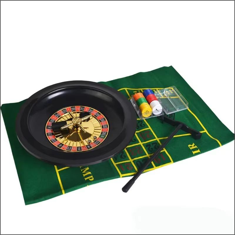Jeu de jeux de plateau tournant en plastique, roue russe de 10 pouces, outil de Roulette de Casino amusant, jetons de Poker, jeux de société de divertissement