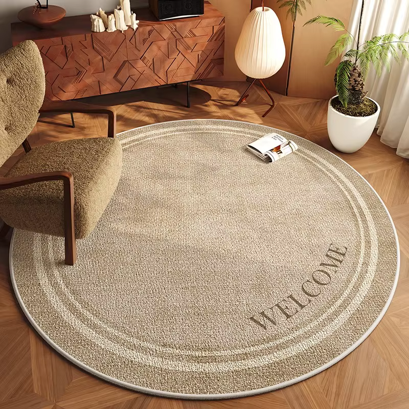 Tapis rond tapis de sol de salon tapis antidérapant tapis de chambre tapis de chevet tapis de pied décoration de la maison Alfombra de sala de estar