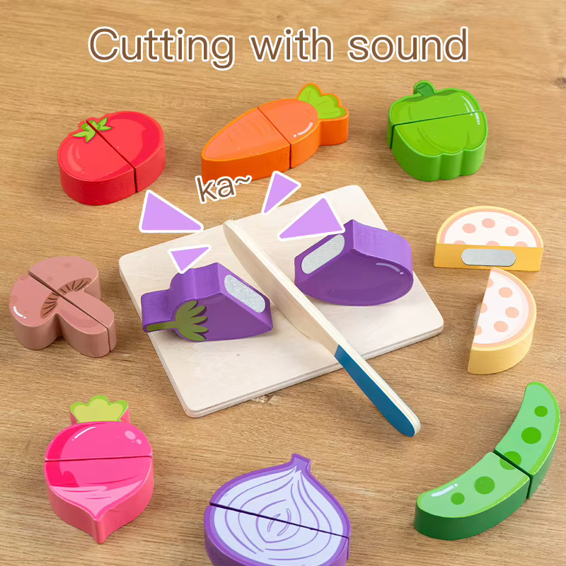 Ensemble de jouets de simulation en bois pour salade, accessoires alimentaires de simulation, jeu de cuisine pour garçons et filles, cadeaux