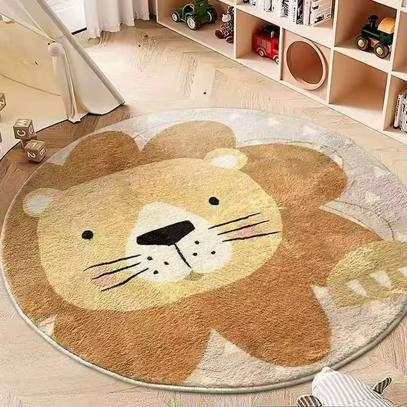 Tapis VIKAMA en forme de lion mignon de dessin animé