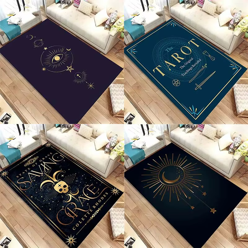 Tapis de sol motif tarot, décoration de porte, maison, salon