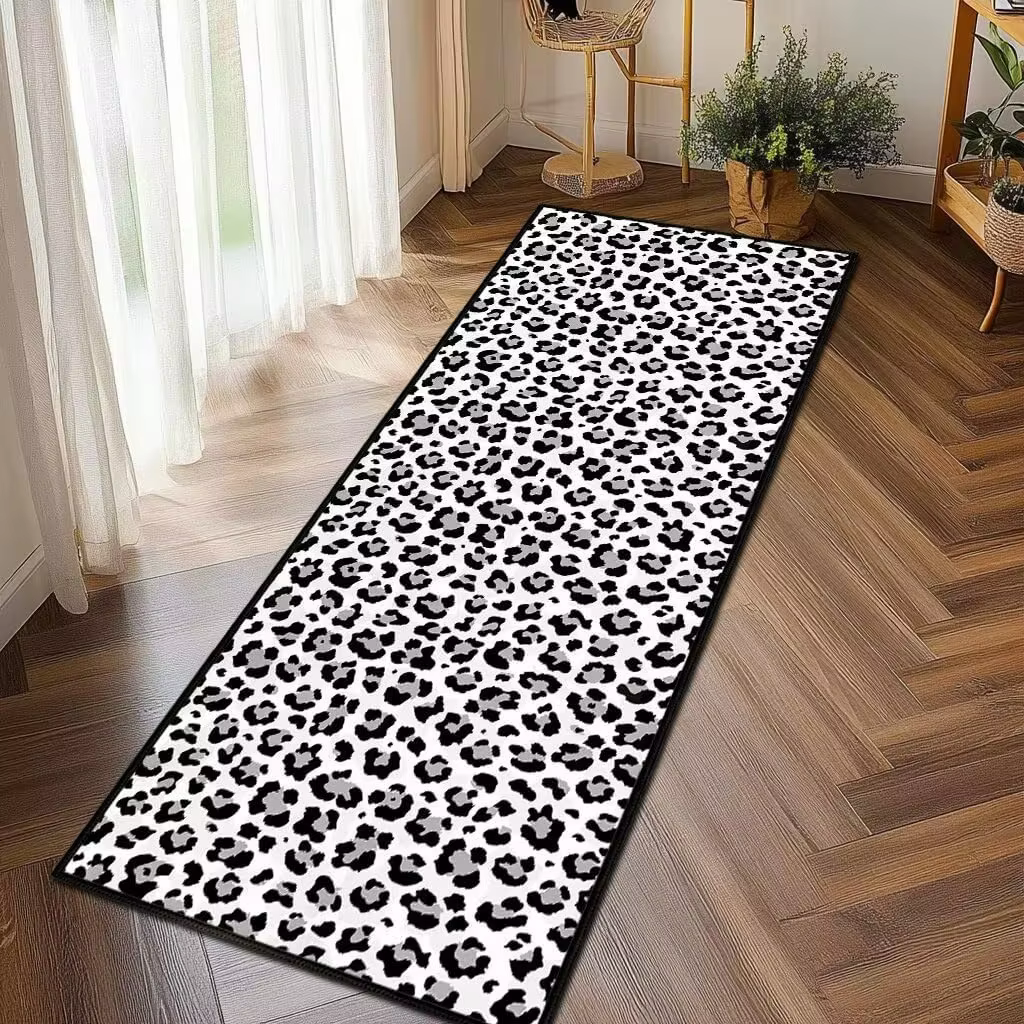 Tapis de couloir imprimé léopard