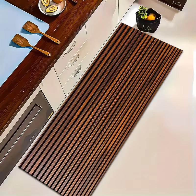 Tapis de couloir rustique à motif bois
