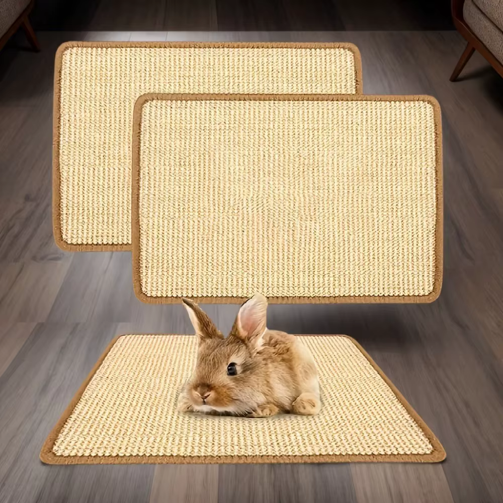 Tapis à gratter pour lapins en fibres naturelles