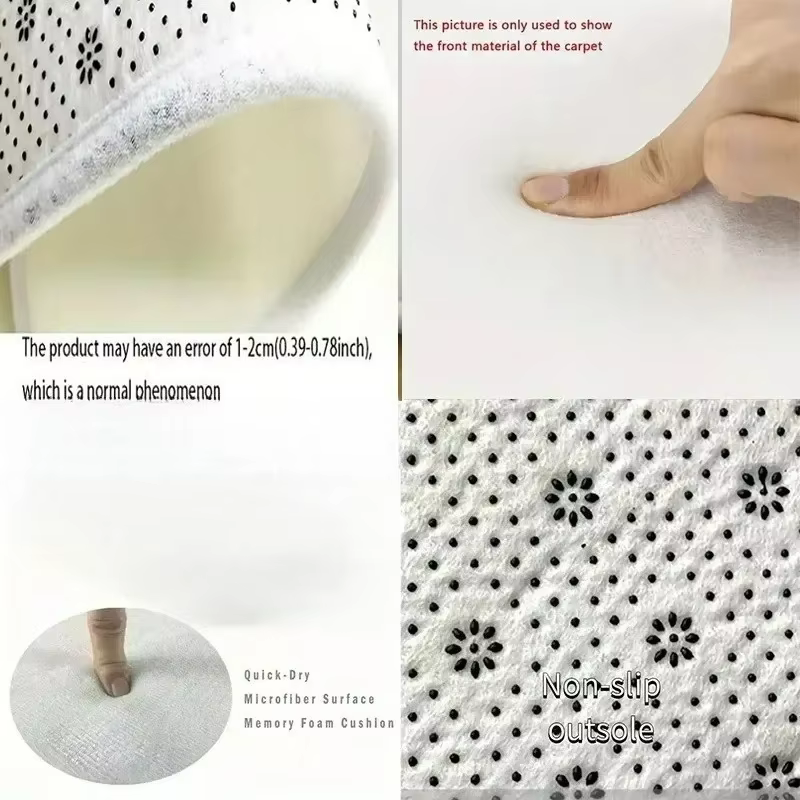 Tapis rond beige clair à texture de points subtils