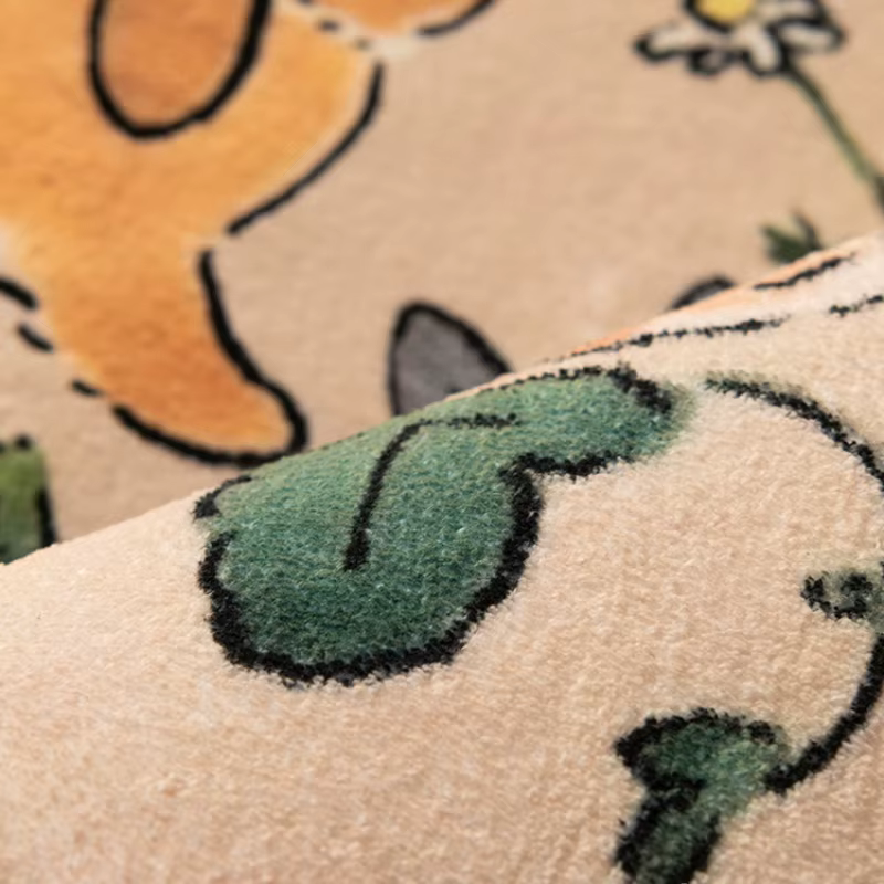 Tapis de salon imprimé lapins de dessin animé