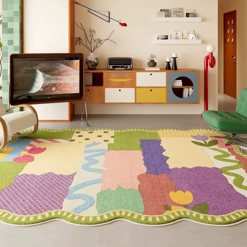 Tapis de salon abstrait motif Dopamine