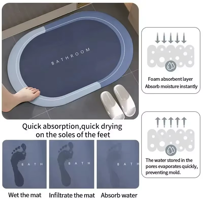 Tapis de salle de bain décoratif