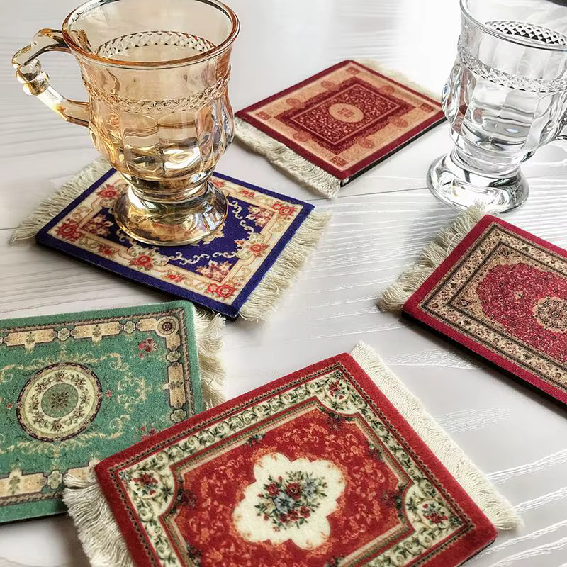 Sous-verres persans, Mini tapis tissé