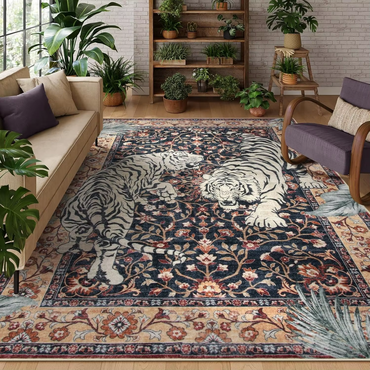 Lea-Tapis en peluche lavable en machine pour la décoration de la maison