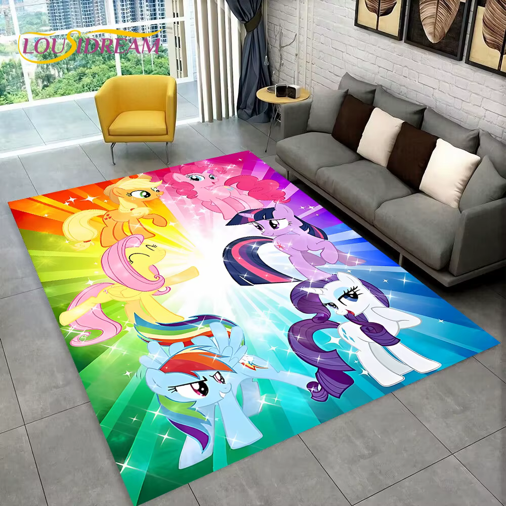 Tapis de dessin animé 3D P-Pony pour la maison