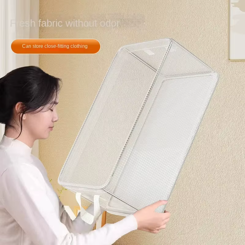 1 boîte de rangement transparente en PVC avec cadre en acier solide, imperméable, panier de rangement pour sous-vêtements, adapté à la maison et aux dortoirs