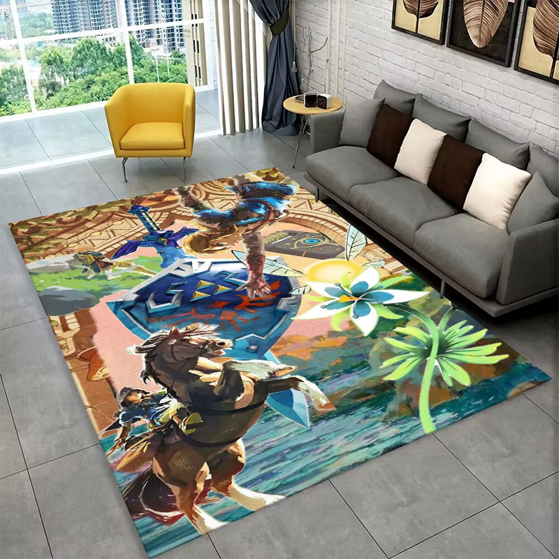 Tapis classique Z-Zelda Cartoon Link pour salle de jeux