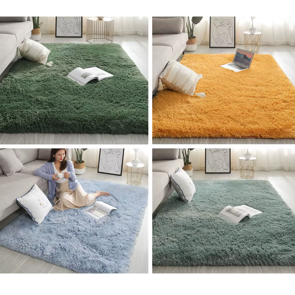 Tapis de chambre à cheveux longs, couverture intérieure en peluche, salon recouvert, moderne et minimaliste, taille 800mm x 1600mm