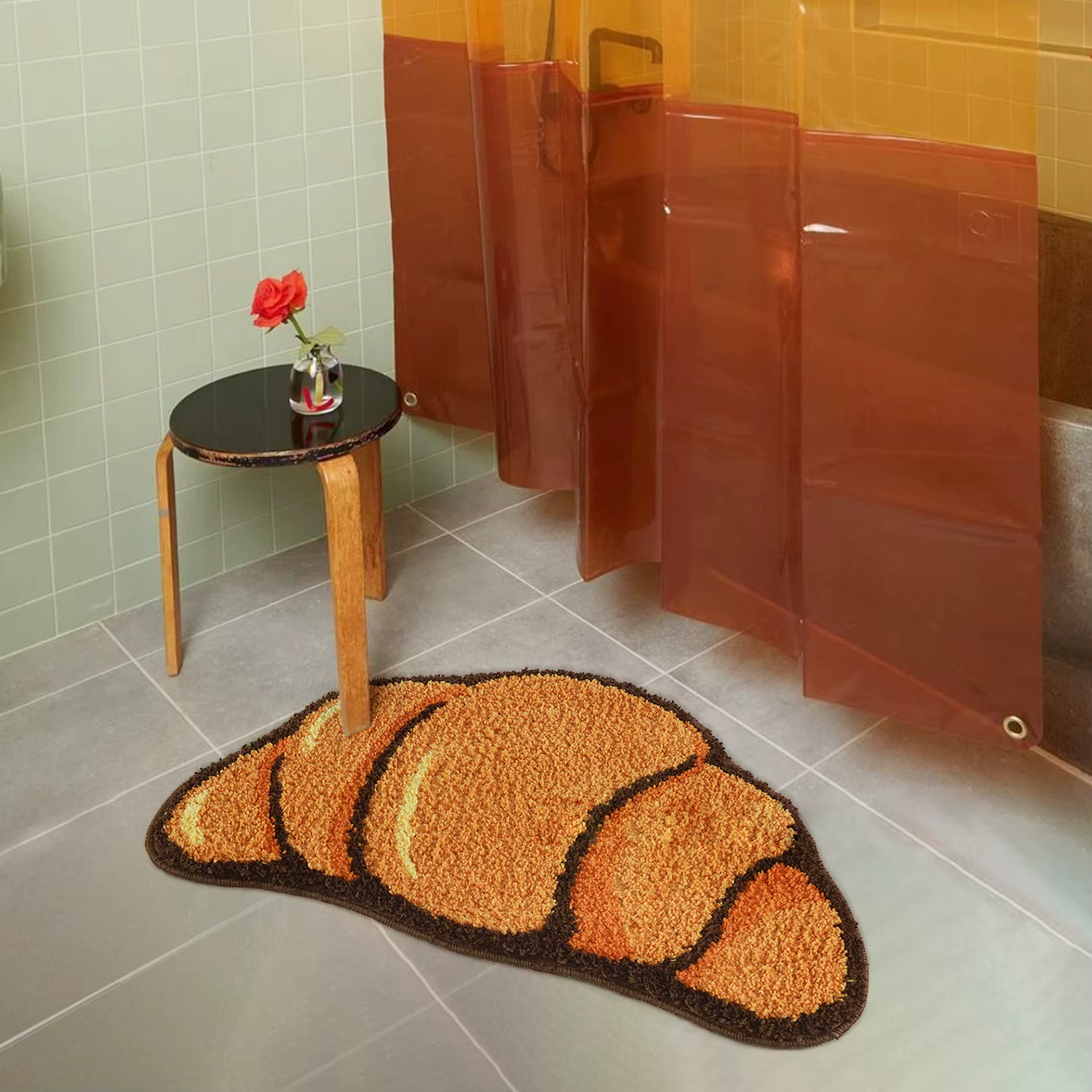 Tapis en Forme de Croissant pour Salon