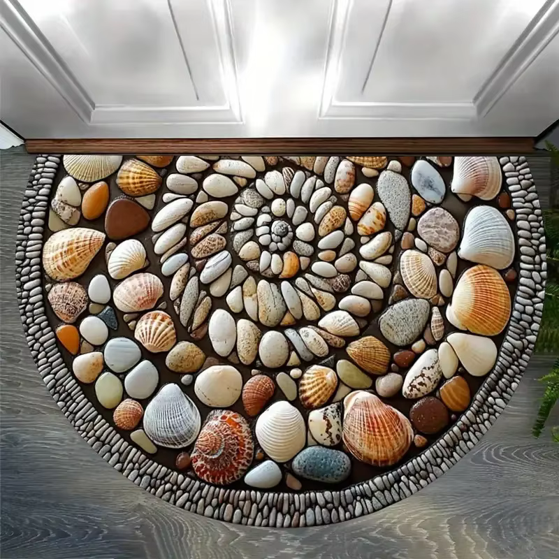 VIKAMA Tapis de bienvenue rétro américain – Convient aux halls d'entrée, aux balcons, antidérapant et absorbant l'eau, décoration de la maison