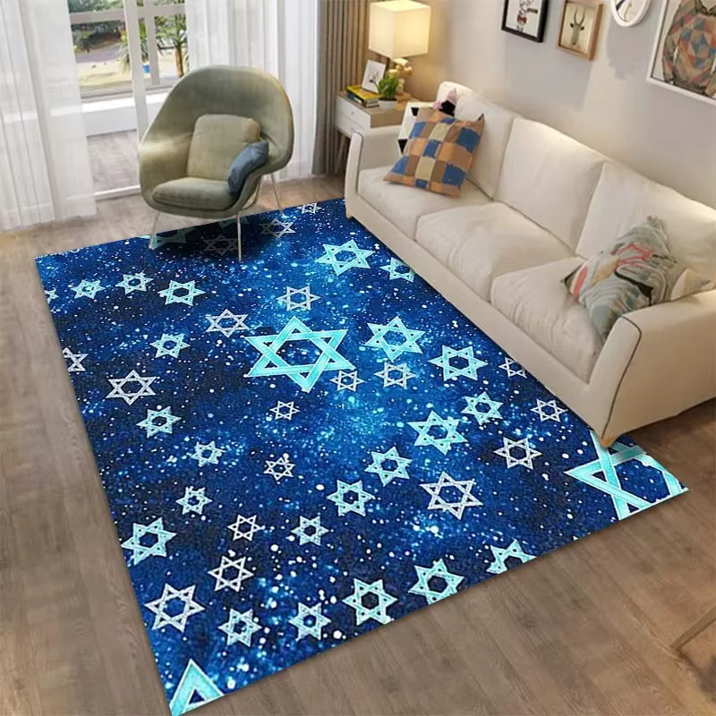 Tapis de sol motif étoile hexagonale, décoration de porte, maison, salon