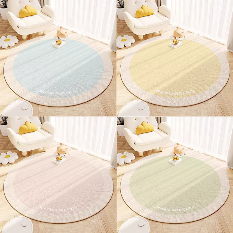 Tapis rond imprimé chaud et confortable