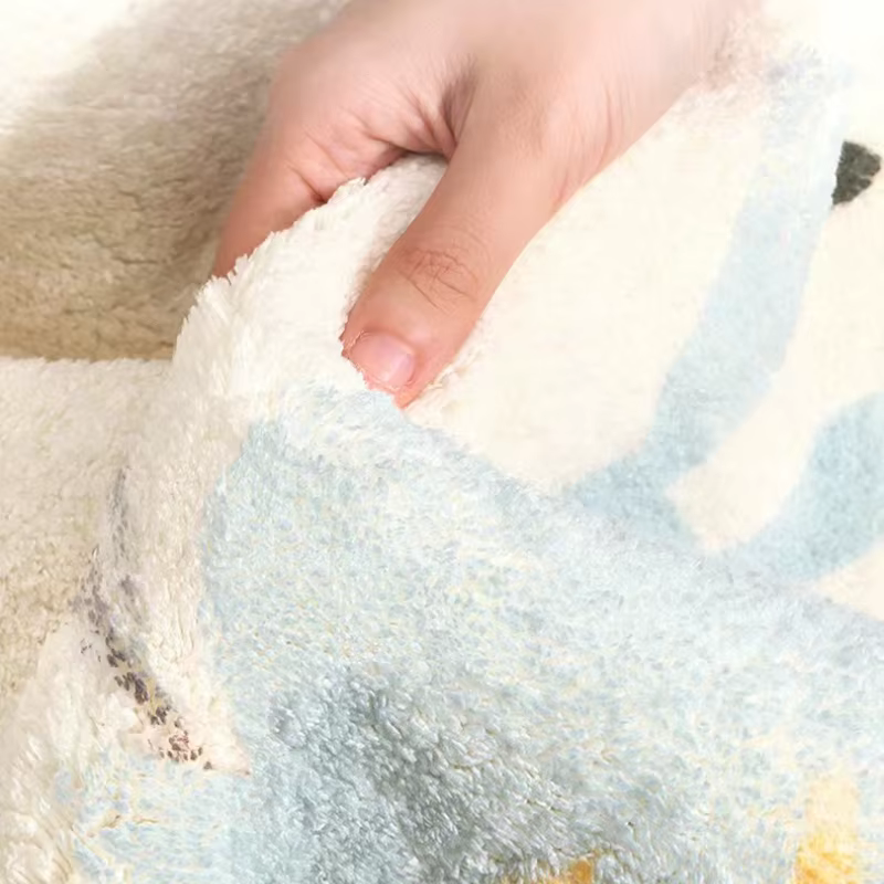 Tapis rond moderne de grande surface de dessin animé Ins