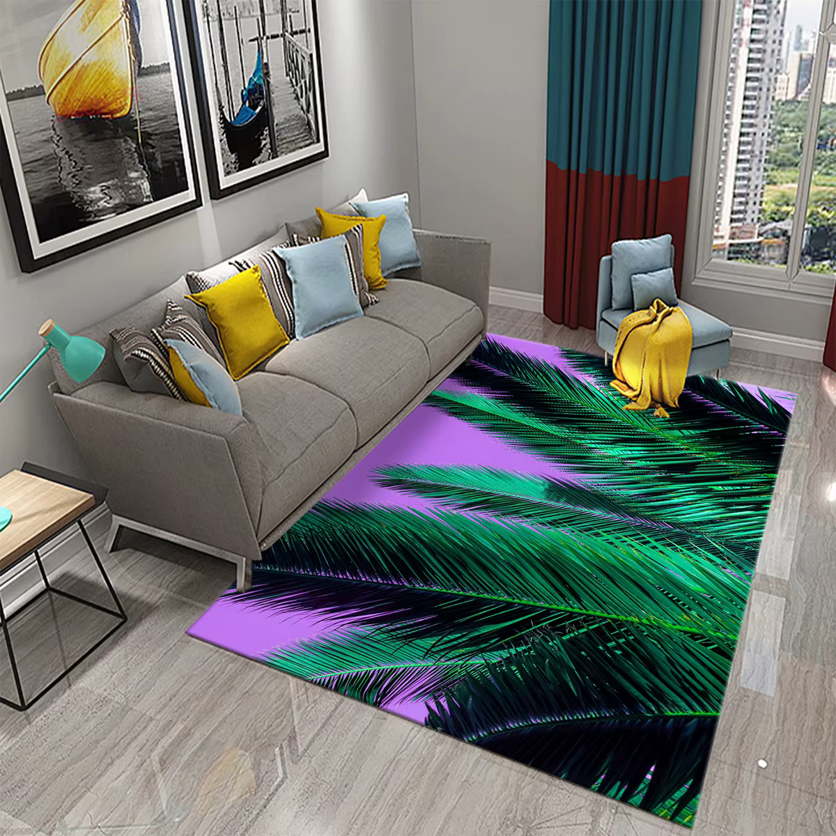 Tapis 3D en Cuir oral elu de Palmier