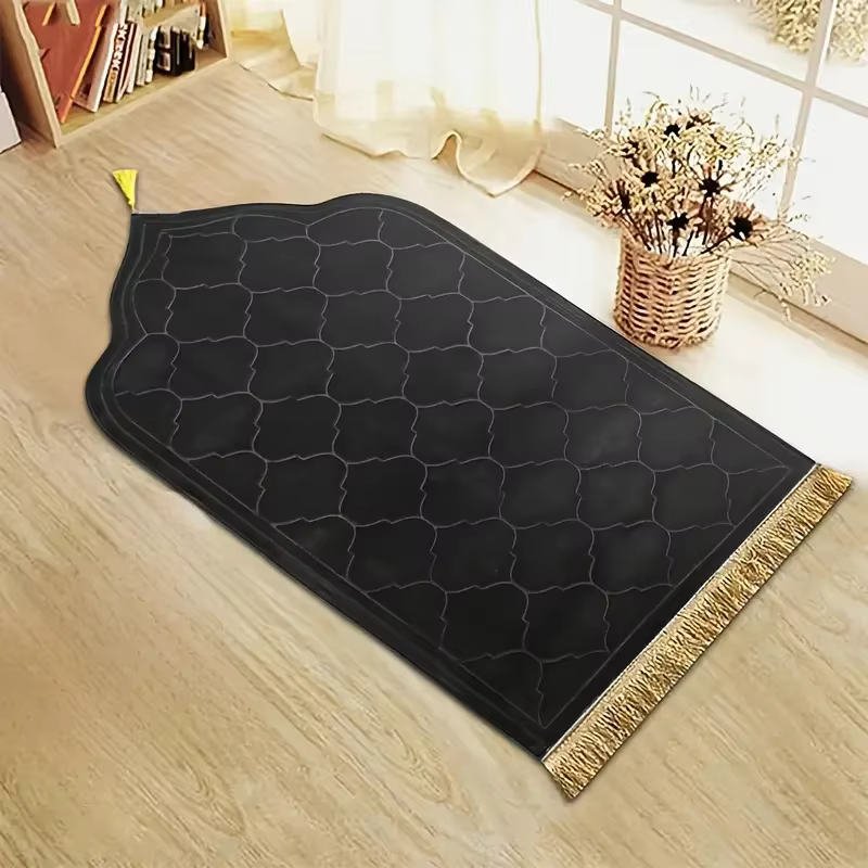 Tapis de prière épais avec glands