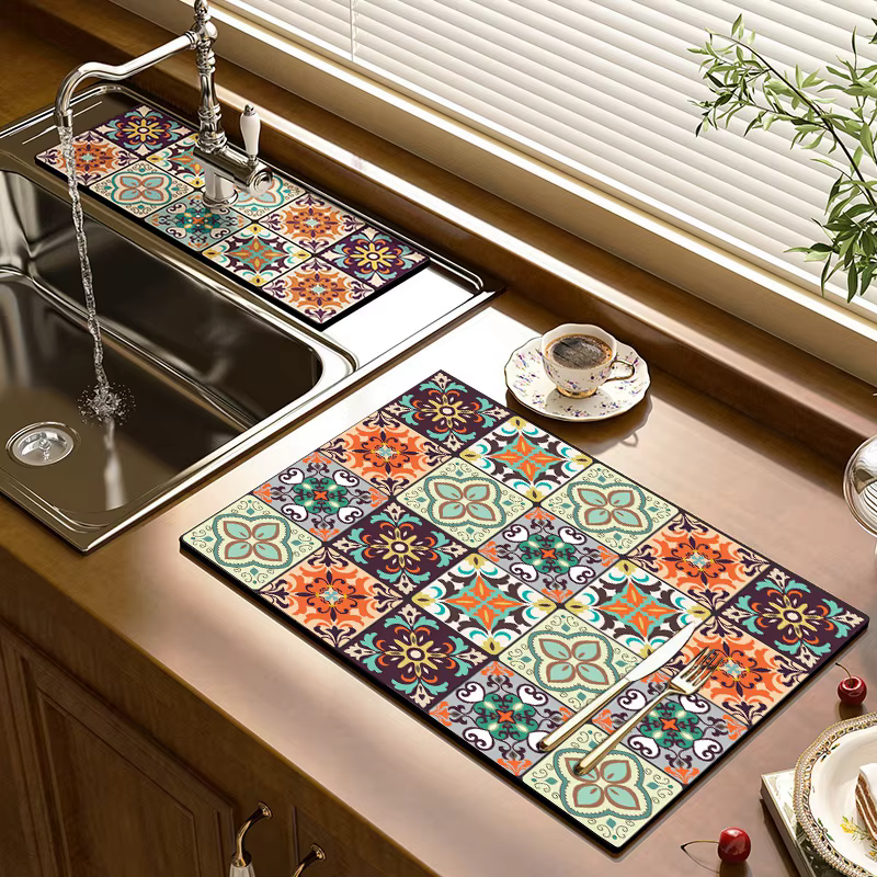 Tapis de séchage absorbant pour cuisine