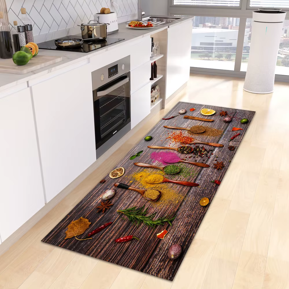 VIKAMA tapis imperméable scandinave antibactérien résistant aux taches épices imprimé Machine lavable