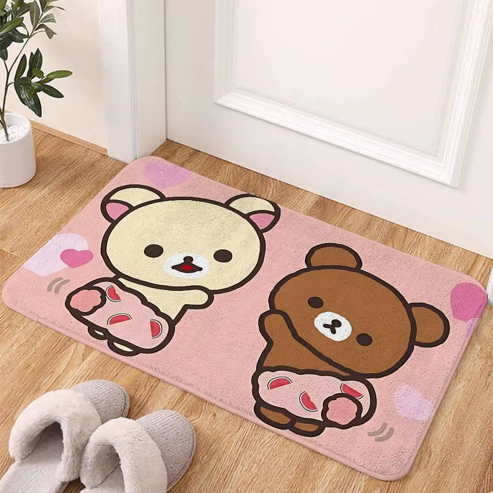 Dessin animé h-rilakkumas Kawaii tapis de sol salle de bain