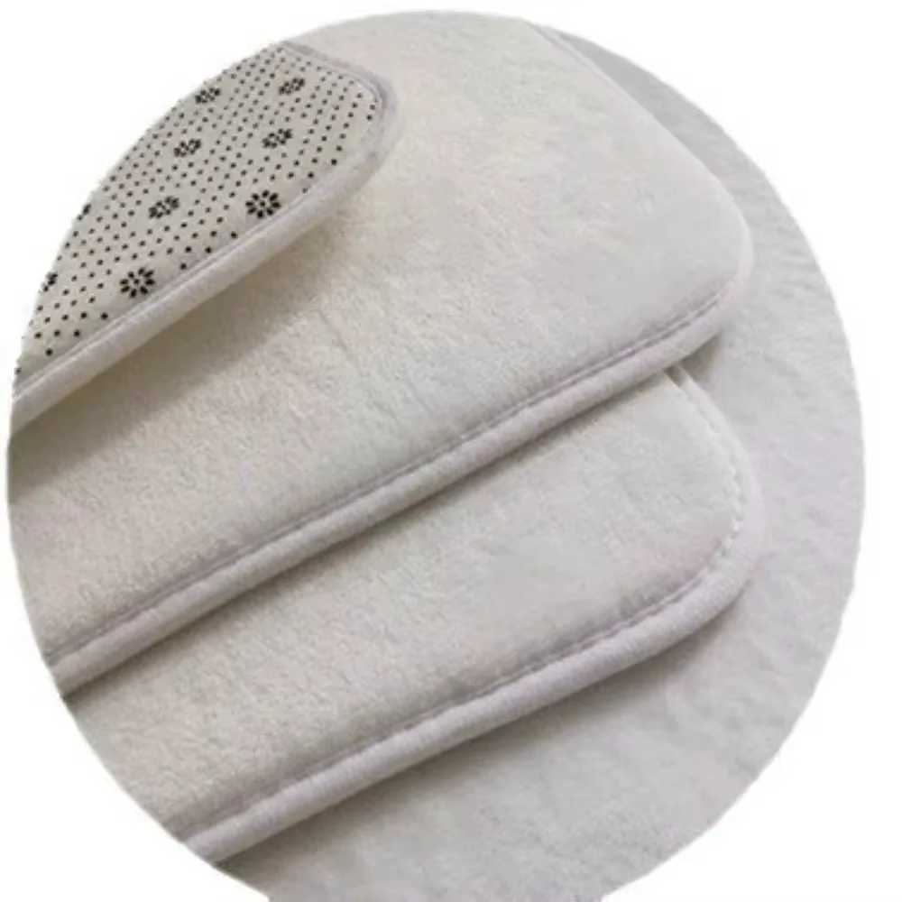 Tapis blanc à motif de cœur pour la Saint-Valentin, décoration romantique pour la maison, adapté aux portes de salle de bain, aux cuisines, aux buanderies, etc.