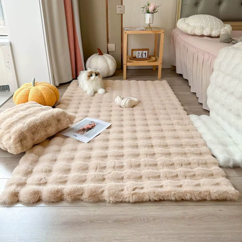 Tapis en Faux lapin pour chambre à coucher