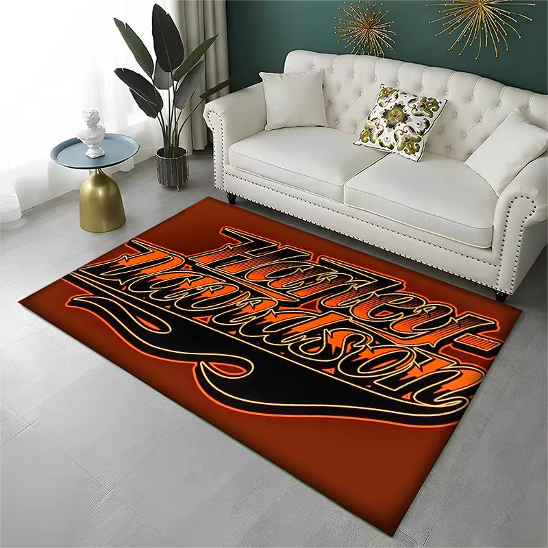 Tapis antidérapant rétro H-Harleys Racing Moto pour salon