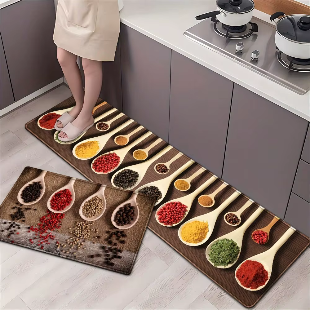 Tapis de cuisine, ustensiles
