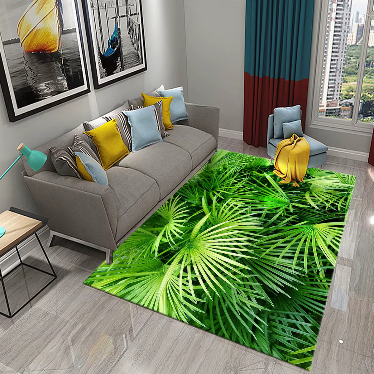 Tapis 3D en Cuir oral elu de Palmier