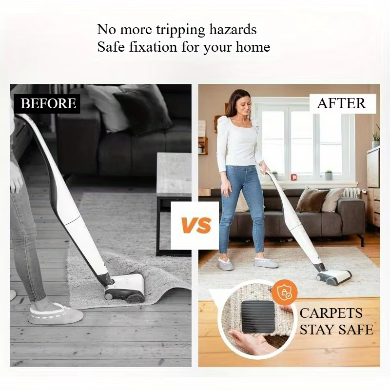 Lot de 4 sous-tapis antidérapants réutilisables et lavables