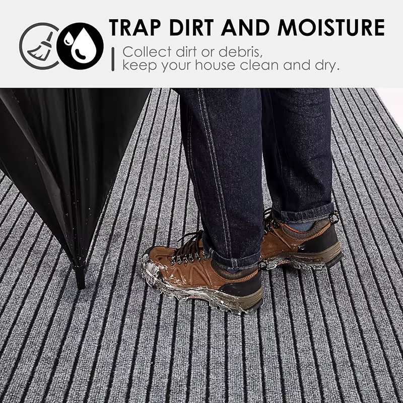 Tapis antidérapant de taille personnalisée au dos